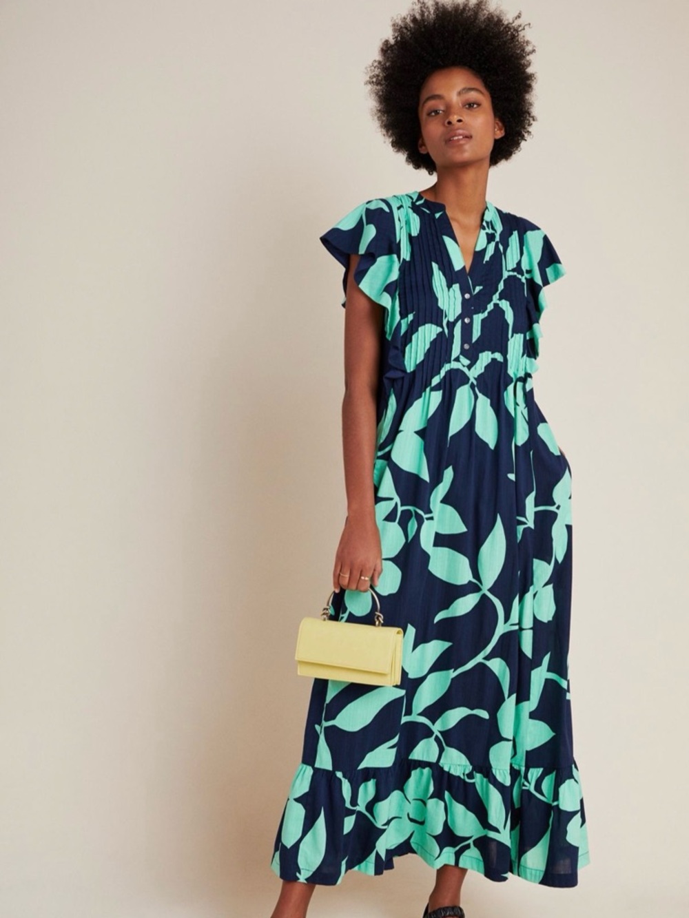 Maeve The Cassandra Maxi Dress in Blue Pattern